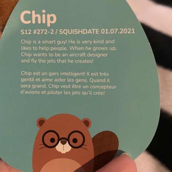 Chip SQUISHMALLOW Beaver 12” - Picture 6 of 10
